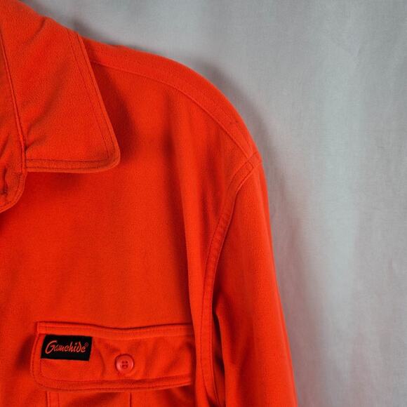 Gamehide Hunting Outdoor Shirt Men's M Orange Soft Fabric Button Down - Picture 8 of 16